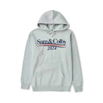 2024 Sam and Colby Logo Grey Hoodie