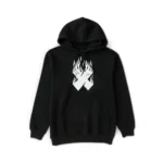 X Flames Logo Black Hoodie