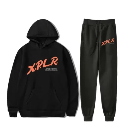 X.P.L.R Logo Black Tracksuit