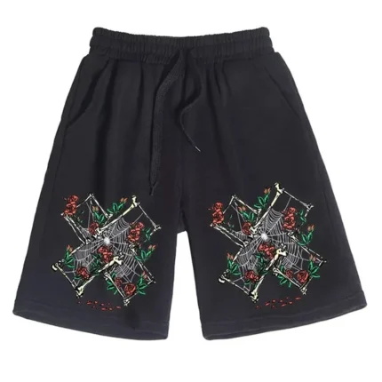 Grave X Logo Black Shorts