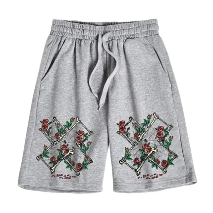 Grave X Logo Grey Shorts
