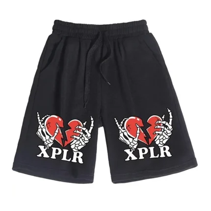 Heart Break Logo Black Shorts