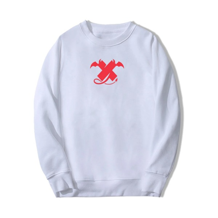 Xplr Merch Logo Devil X White Sweatshirt