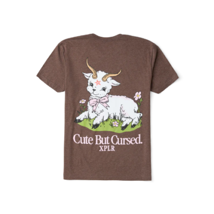 Xplr Merch Logo Cute But Cursed Brown T Shirt