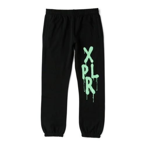Graffiti-Black-Sweatpants Xplr Merch Logo Graffiti Black Joggers