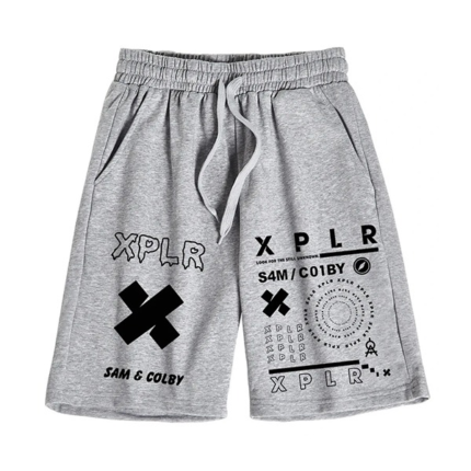 Xplr Merch Logo Chainlink Grey Shorts