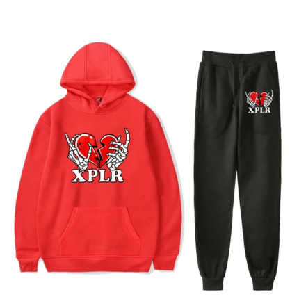 Xplr Merch Logo Heartbreak Orange/Black Tracksuit