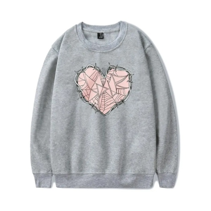 Xplr Merch Logo Web Heart Grey Sweatshirt