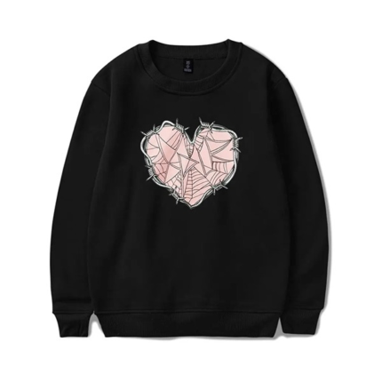Xplr Merch Logo Web Heart Black Sweatshirt